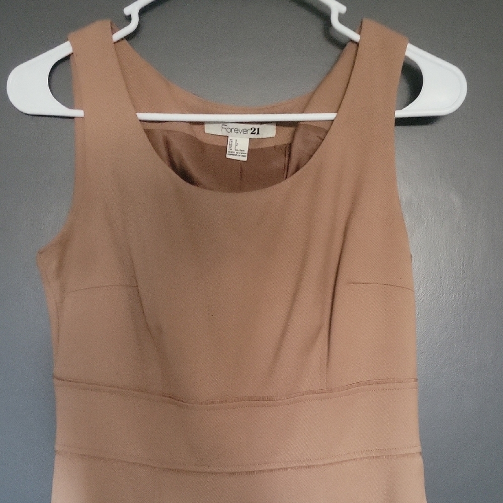 Forever 21 Tan Sleeveless Dress